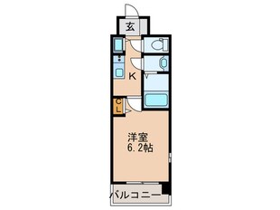 ﾗﾗﾌﾟﾚｲｽ大阪ｻﾞ･ﾘｳﾞｧｰｼﾞｭ（307）の物件間取画像